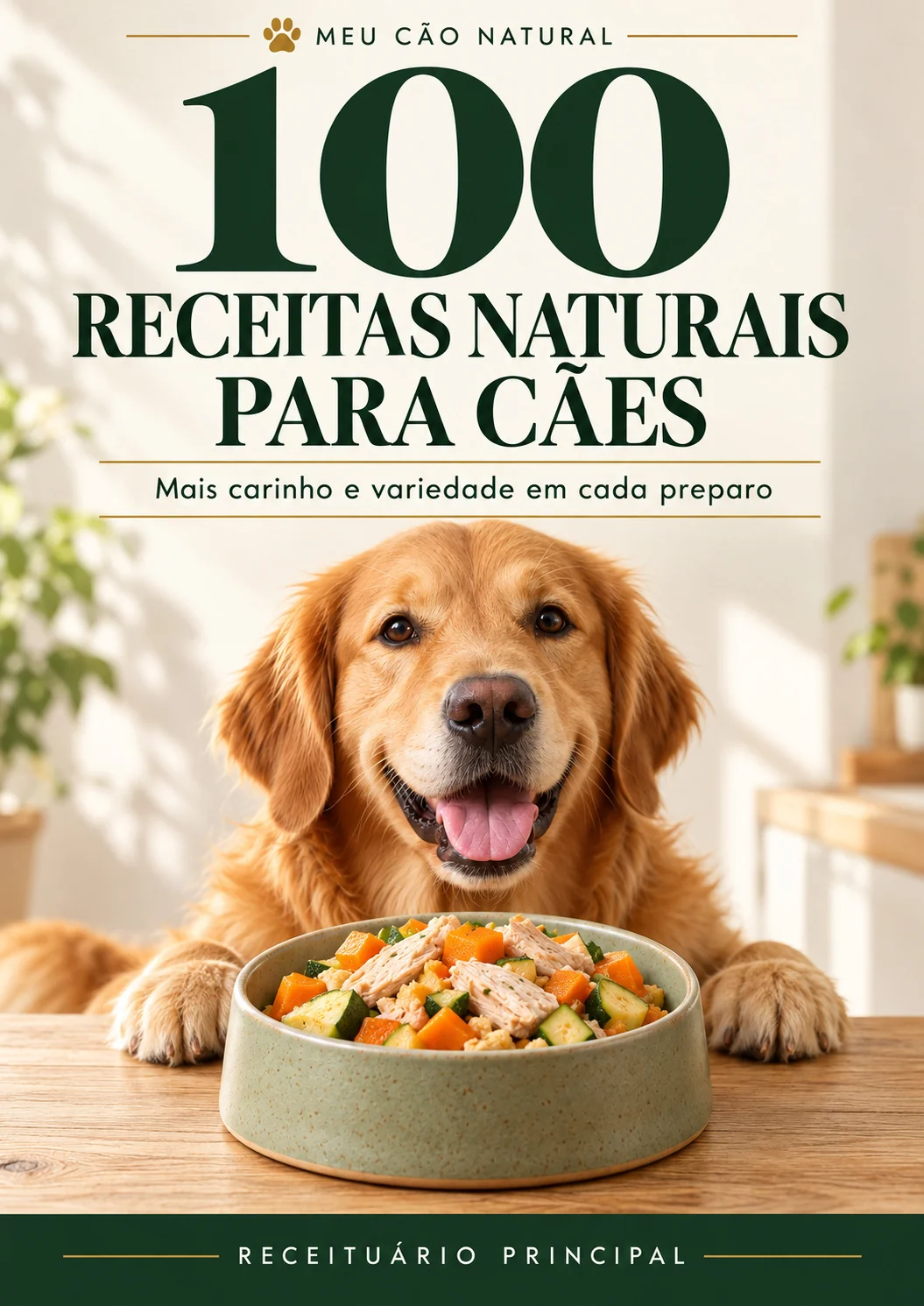 Capa real: 100 Receitas Naturais para Cães
