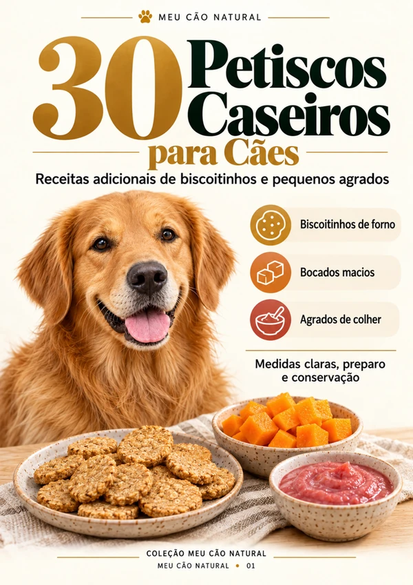 Capa real: 30 Petiscos Caseiros para Cães